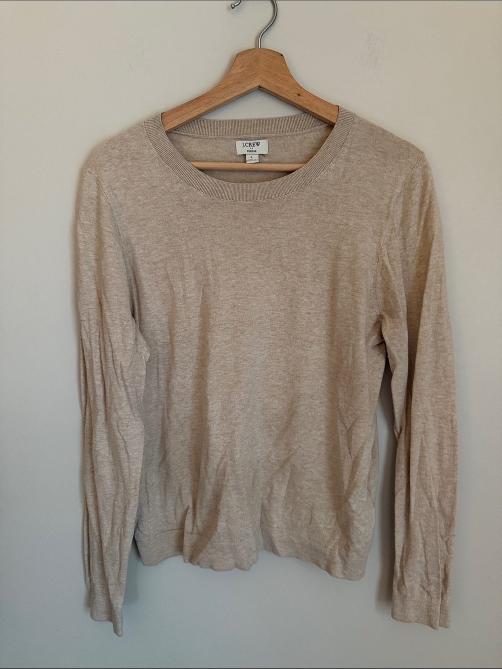J. Crew Women’s Crewneck Sweater in Beige Tan